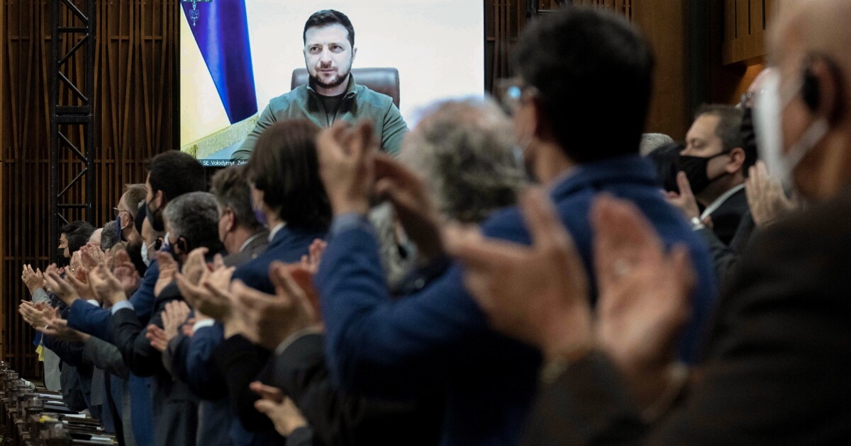 Waging war, wielding words: Zelensky’s speeches have made him a folk hero