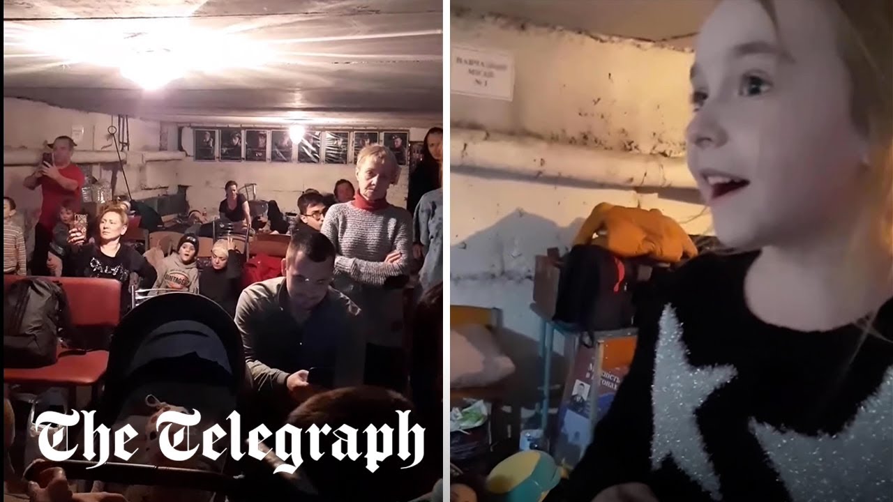 Young girl sings 'Let It Go' in Kyiv underground bunker | Russia-Ukraine war