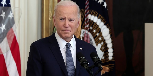 U.S President Joe Biden gives remarks at a Black History Month celebration event in the East Room of the White House on February 28, 2022, in Washington, DC.