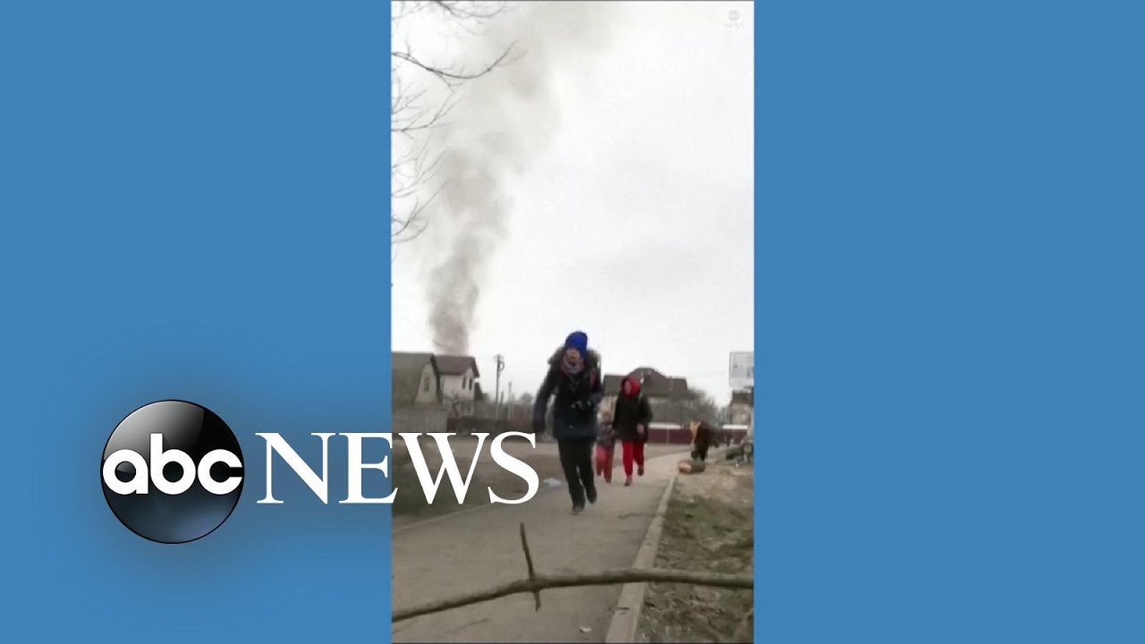 People in Ukraine flee amid shelling