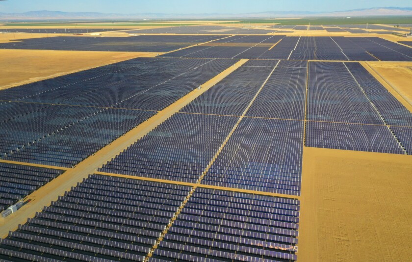 Westlands Solar Park in California's San Joaquin Valley.