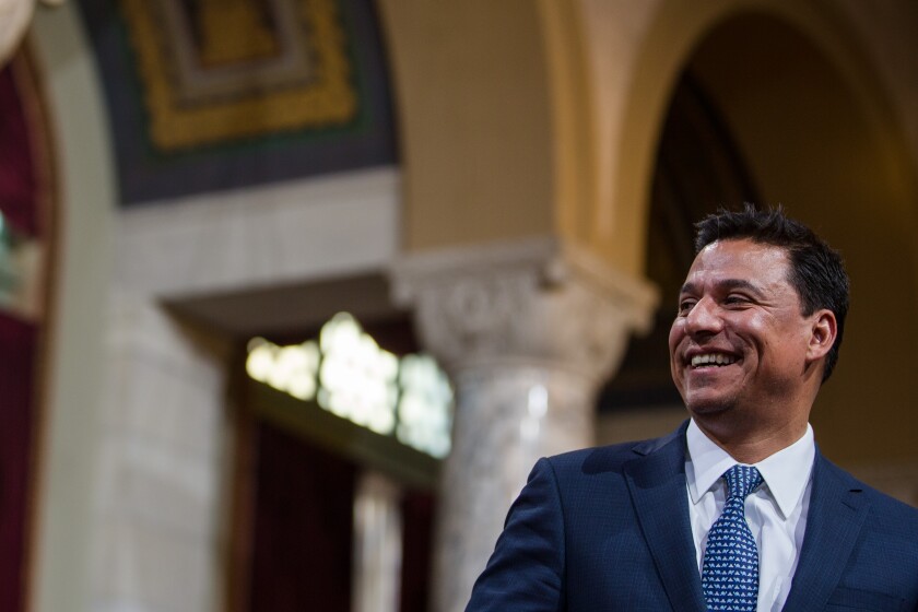 Jose Huizar at L.A. City Hall