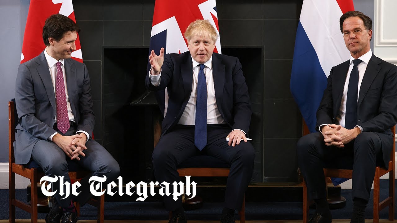 Watch again: Boris Johnson, Justin Trudeau and Mark Rutte hold joint press conference