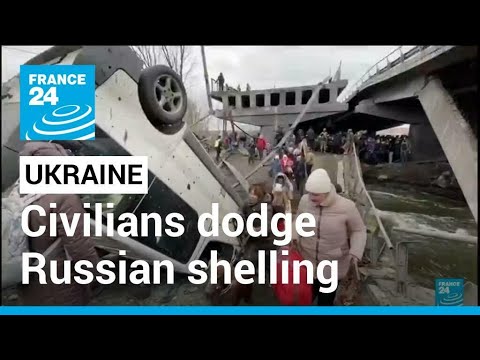 Civilians dodge Russian shelling as they flee the outskirts of Kyiv • FRANCE 24 English