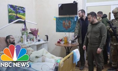 Ukrainian President Zelenskyy Visits Wounded Soldiers In Hospital