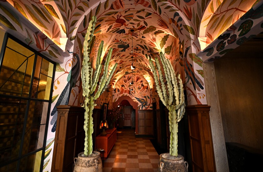 A view of the lobby at the Downtown L.A. Proper Hotel.