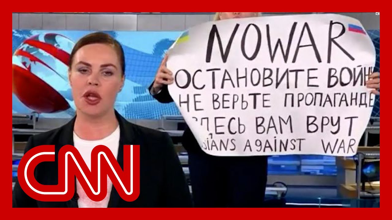 'Do not believe the propaganda': Russian TV protester is released from questioning