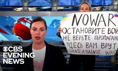 Russian woman protests Ukraine war on state TV