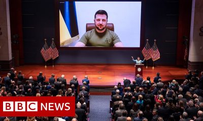 Ukrainian President Zelensky appeals to US President Biden in historic Congress address – BBC News