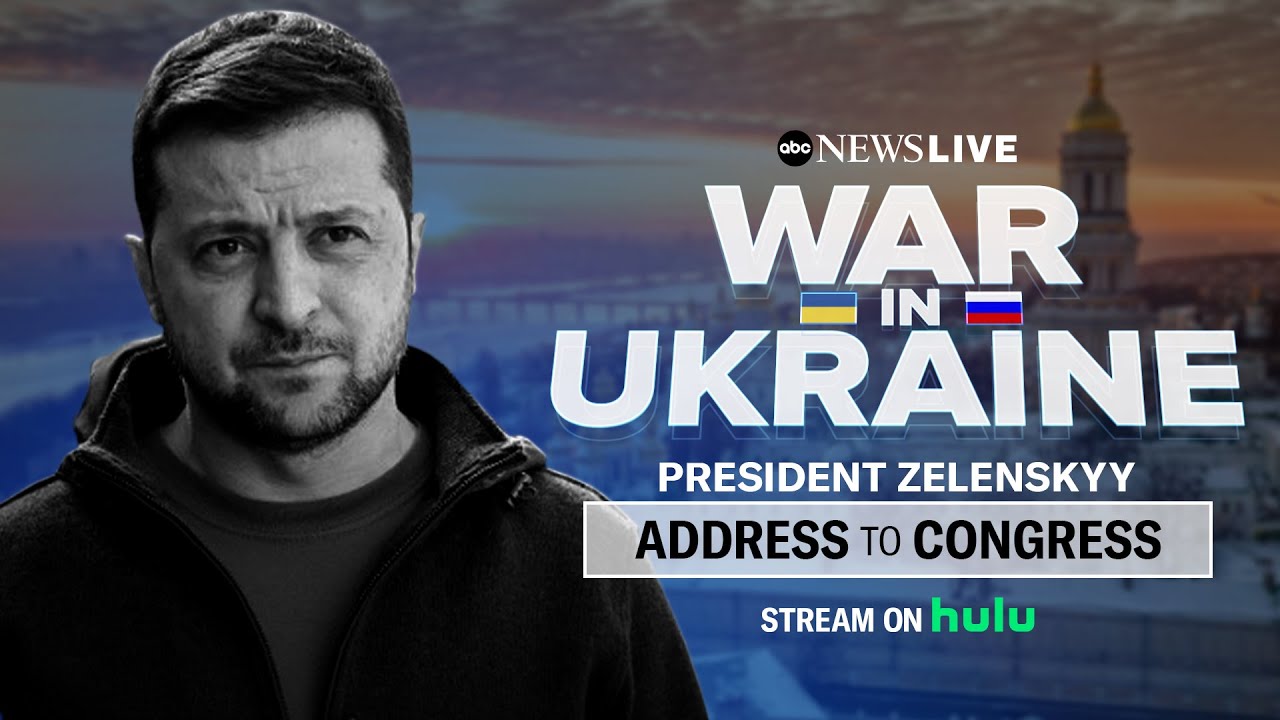 Ukrainian President Zelenskyy gives virtual address to the United States Congress I ABC News