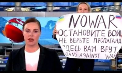 ‘No war’: Russian state TV producer interrupts newscast in daring act of dissent • FRANCE 24