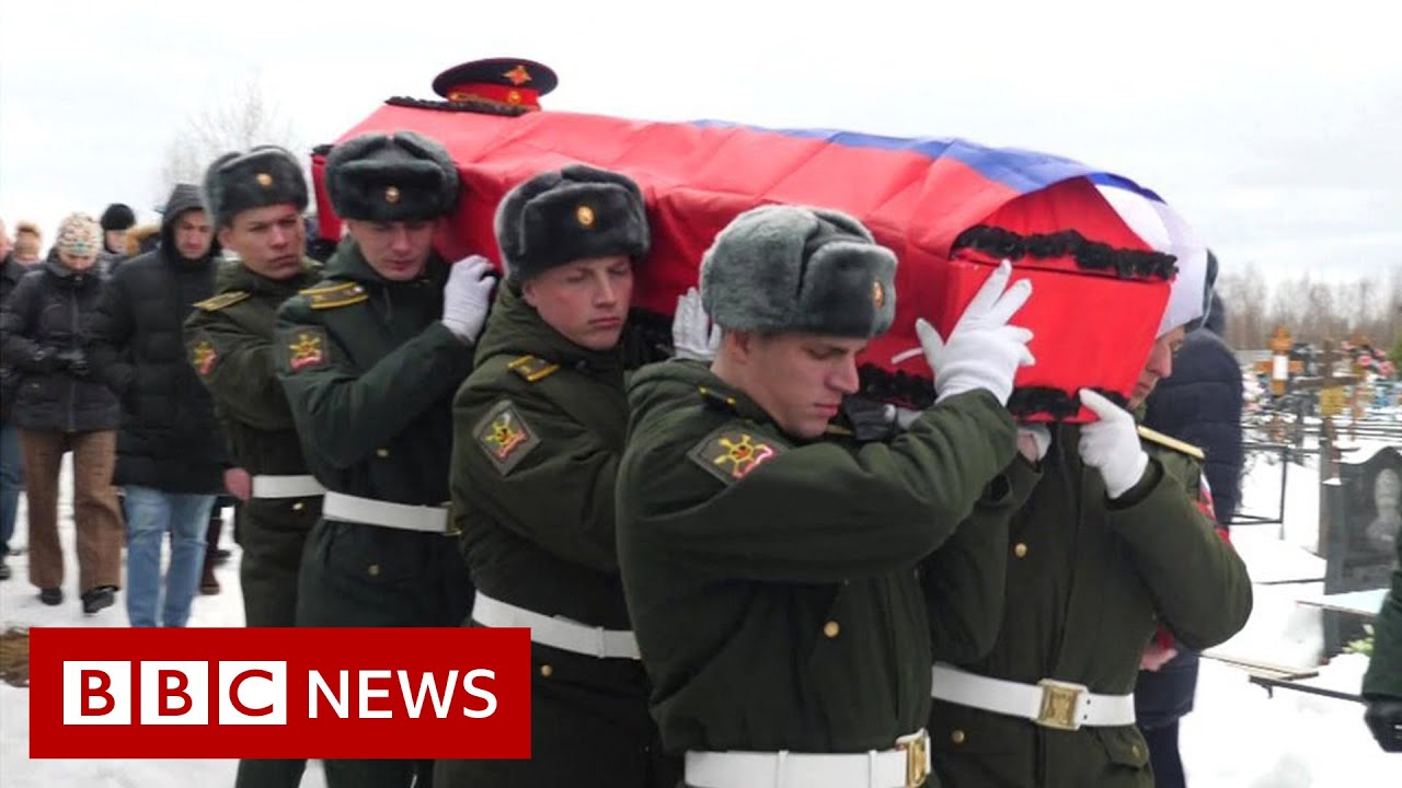 Russians grieve soldiers killed in Ukraine – BBC News