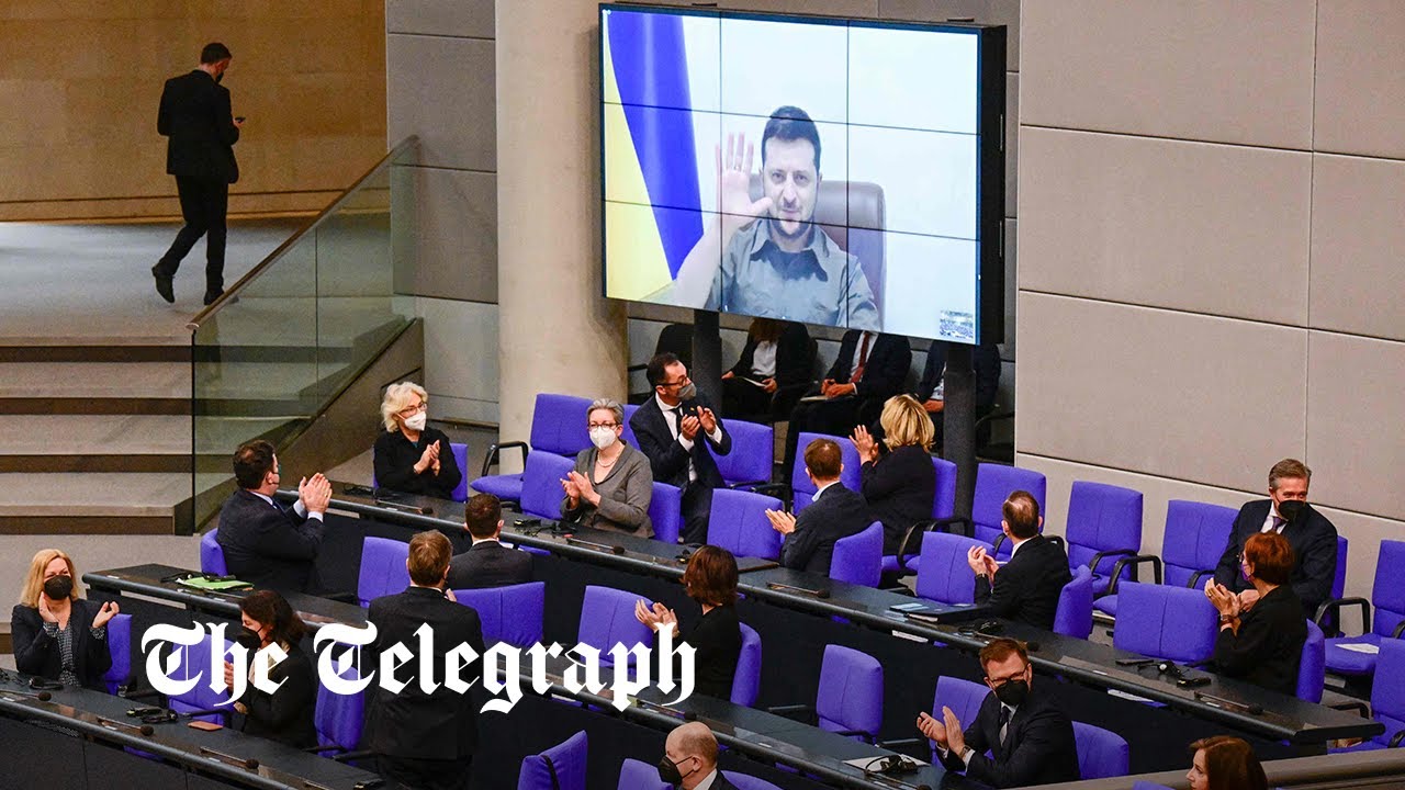 Zelensky criticises Germany for financing Russian invasion as he addresses Bundestag