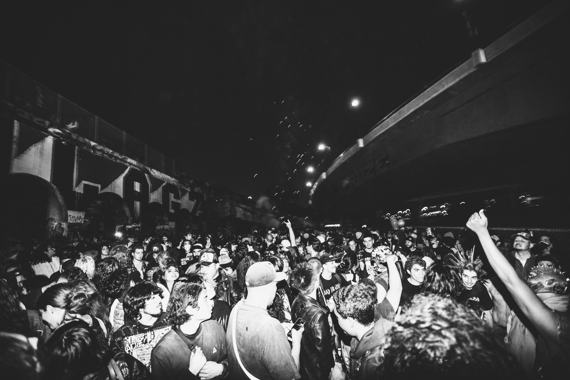 Kids rage at the Born X Raised and Dead City Punx party.