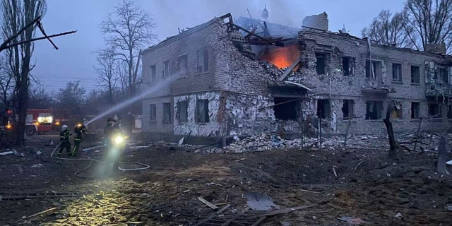 Several buildings in Starobilsk within the Luhansk Oblast region of Ukraine show significant damage because of shelling, according to images shared by the State Emergency Service of Ukraine.