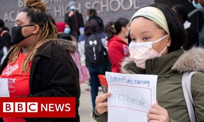 Why US students are staging walkouts over Covid masks – BBC News