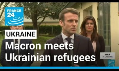French President Macron meets Ukrainian refugees in welcome centre • FRANCE 24 English