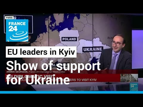 Three EU country leaders take train to Kyiv in show of support for Ukraine • FRANCE 24 English