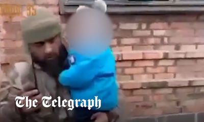 Footage from Chechen warlord shows his forces bombarding high-rise and 'rescuing' children