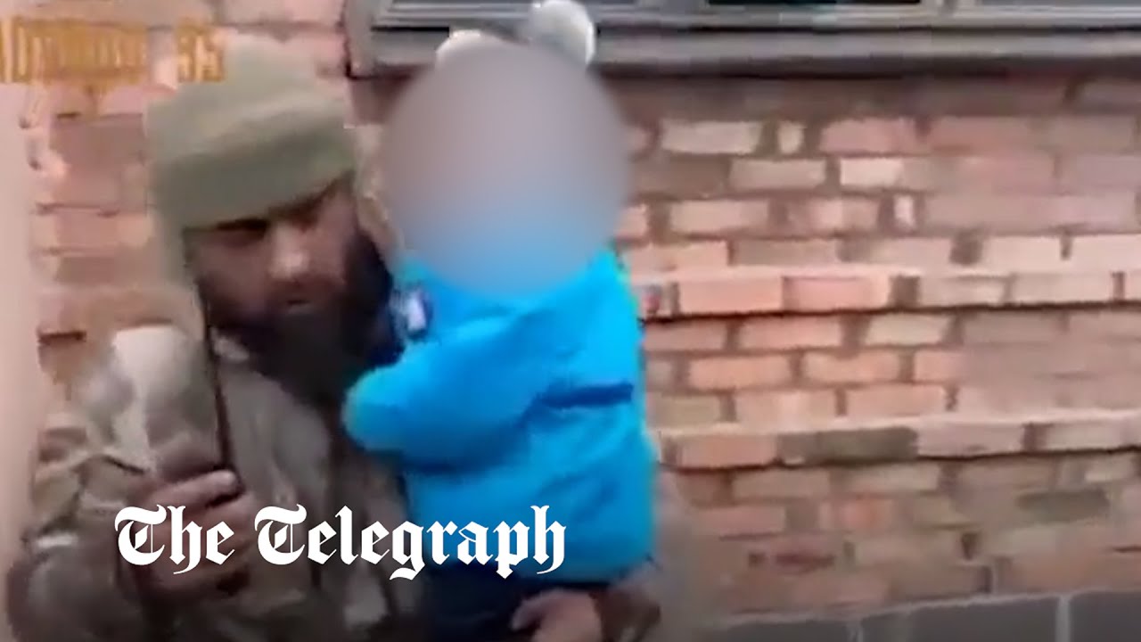 Footage from Chechen warlord shows his forces bombarding high-rise and 'rescuing' children