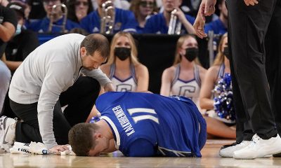 Creighton center Ryan Kalkbrenner out after knee injury in 1st-round victory