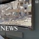 Former student walks through destroyed school in Ukraine