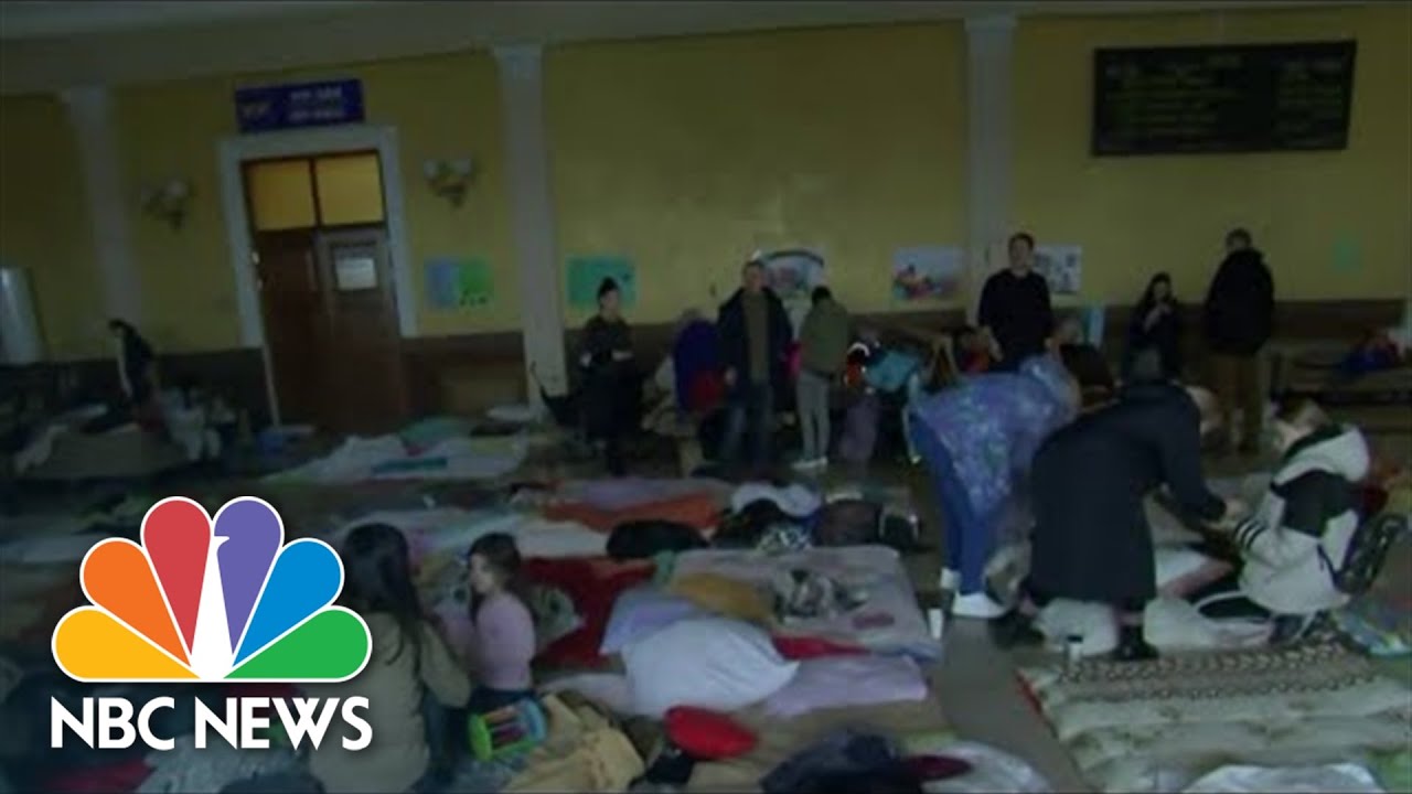 Ukraine Crisis: Inside Refugee Shelter Above Lviv Train Station