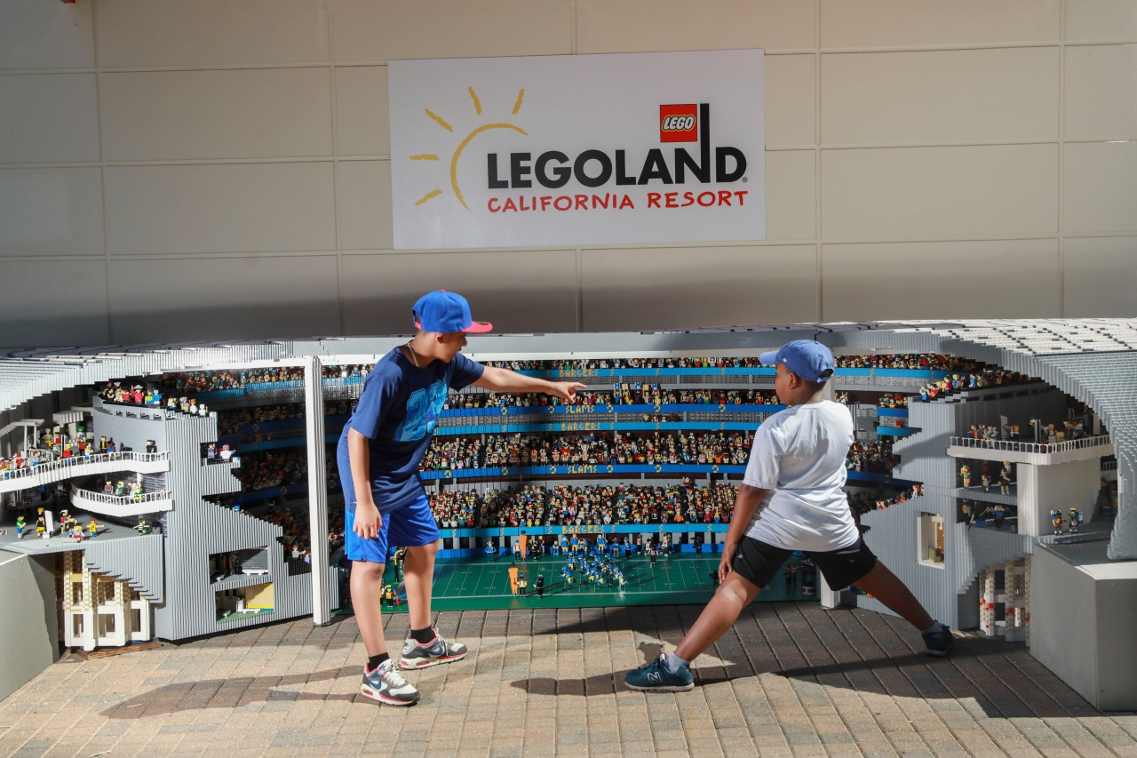 Massive SoFi Stadium replica debuts in Legoland