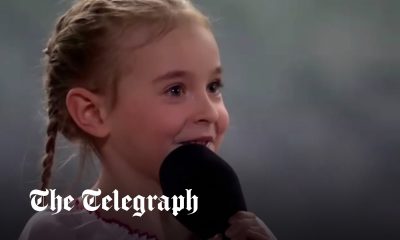 Ukraine: Girl who sung 'Let it Go' from bunker performs at charity concert in Poland