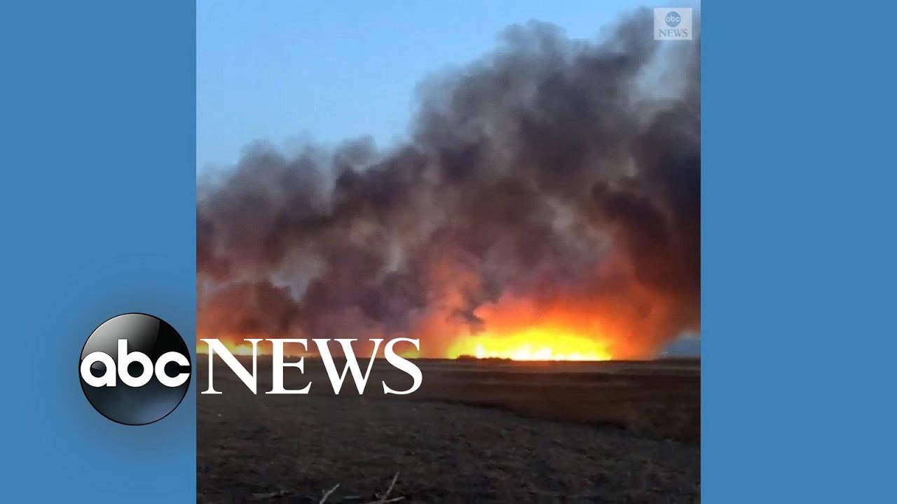 Huge smoke plumes from fire in marsh near Liverpool