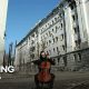 Ukrainian cellist performs in front of bombed building