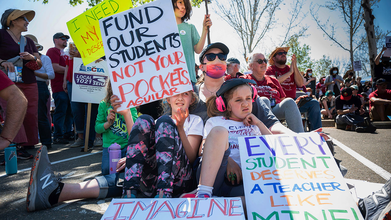 Sacramento teachers strike as Minneapolis walkout continues