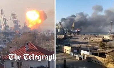 Russian landing ship destroyed in Berdyansk, Ukraine claims