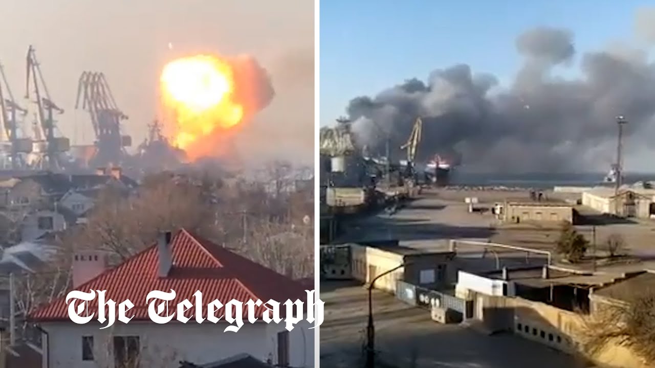 Russian landing ship destroyed in Berdyansk, Ukraine claims