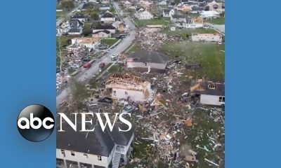 Drone footage shows tornado destruction in Louisiana