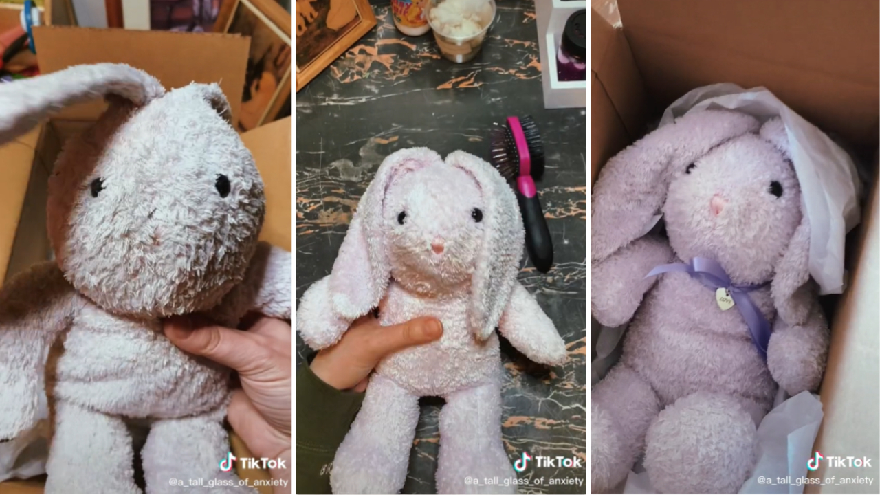 Woman finds lost stuffed bunny and wants to locate its owner: ‘Looks like it was pretty loved’