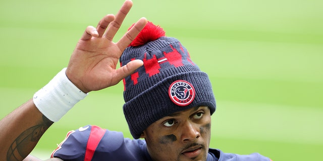 Quarterback Deshaun Watson of the Houston Texans walks off the field after a 37-31 loss to the Cincinnati Bengals at NRG Stadium on Dec. 27, 2020, in Houston, Texas.