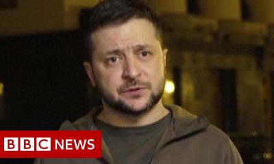 Ukraine war enters second month as Zelensky calls for protests – BBC News