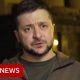 Ukraine war enters second month as Zelensky calls for protests – BBC News