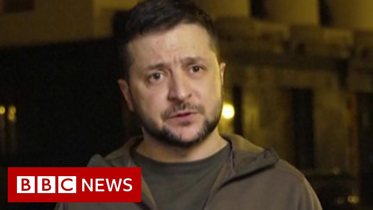 Ukraine war enters second month as Zelensky calls for protests – BBC News