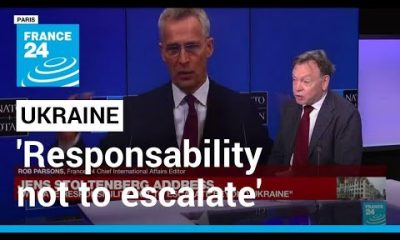 'We have responsability not to escalate beyond Ukraine' says NATO head • FRANCE 24 English