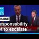 'We have responsability not to escalate beyond Ukraine' says NATO head • FRANCE 24 English