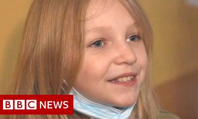 Ukrainian refugee makes new best friend at school in Poland – BBC News