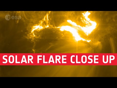 Video Solar flare close up
