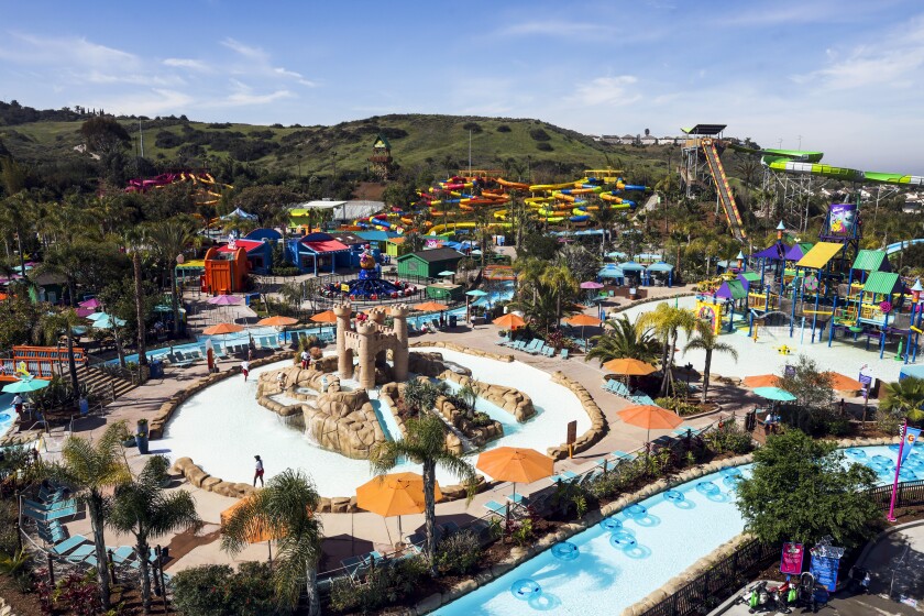 Rides at Sesame Place seen from above