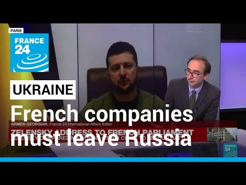 Ukraine's Zelensky says French companies must leave Russian market • FRANCE 24 English