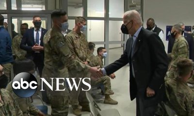 President Biden visits American troops in Poland