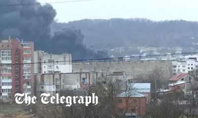 Three powerful explosions hit the Ukrainian city of Lviv