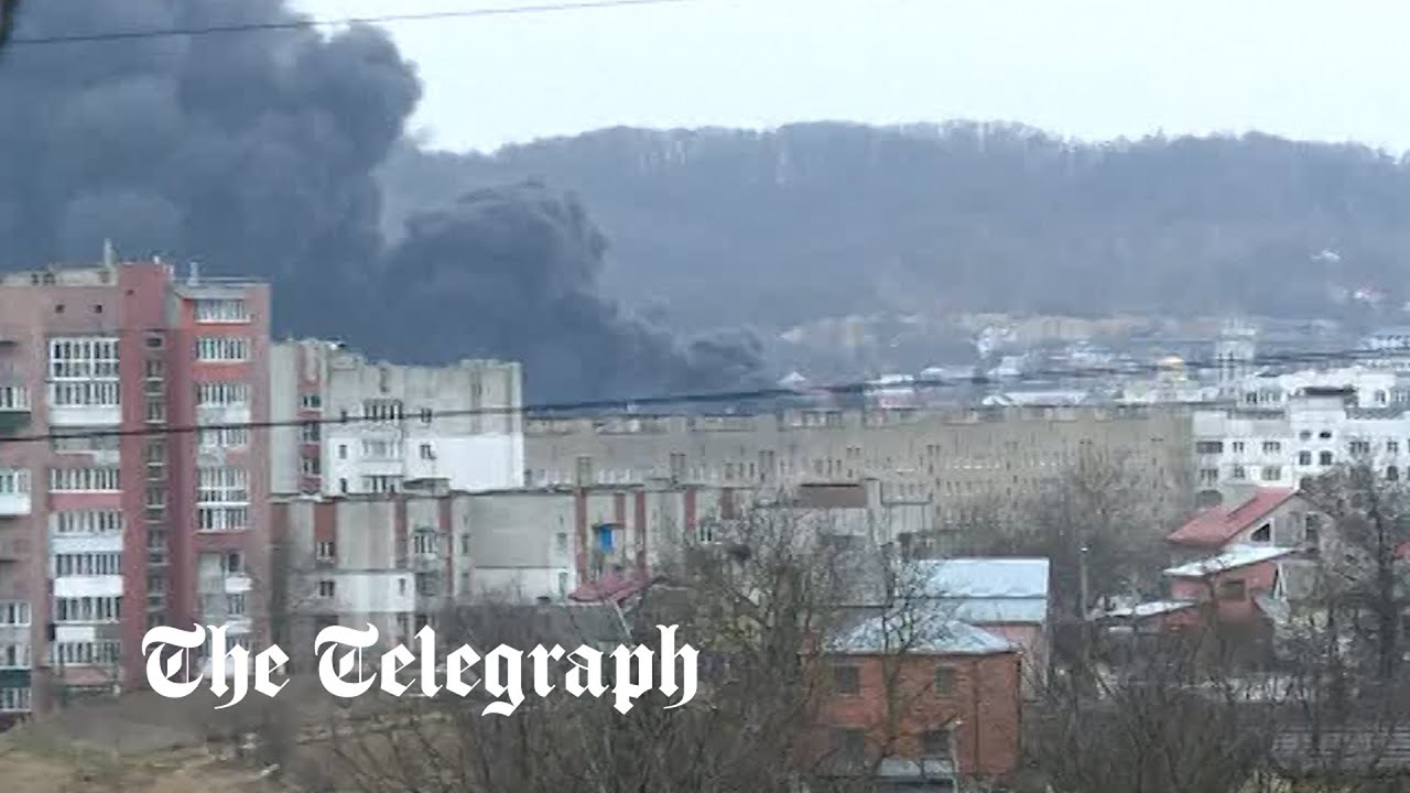 Three powerful explosions hit the Ukrainian city of Lviv