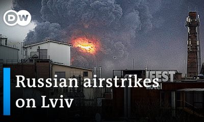 Several airstrikes on Ukraine's western city of Lviv | DW News